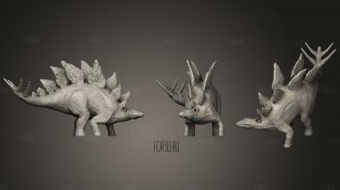 Stegosaurus stl model for CNC